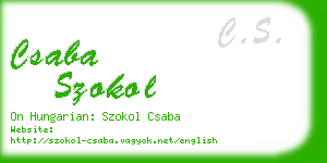 csaba szokol business card